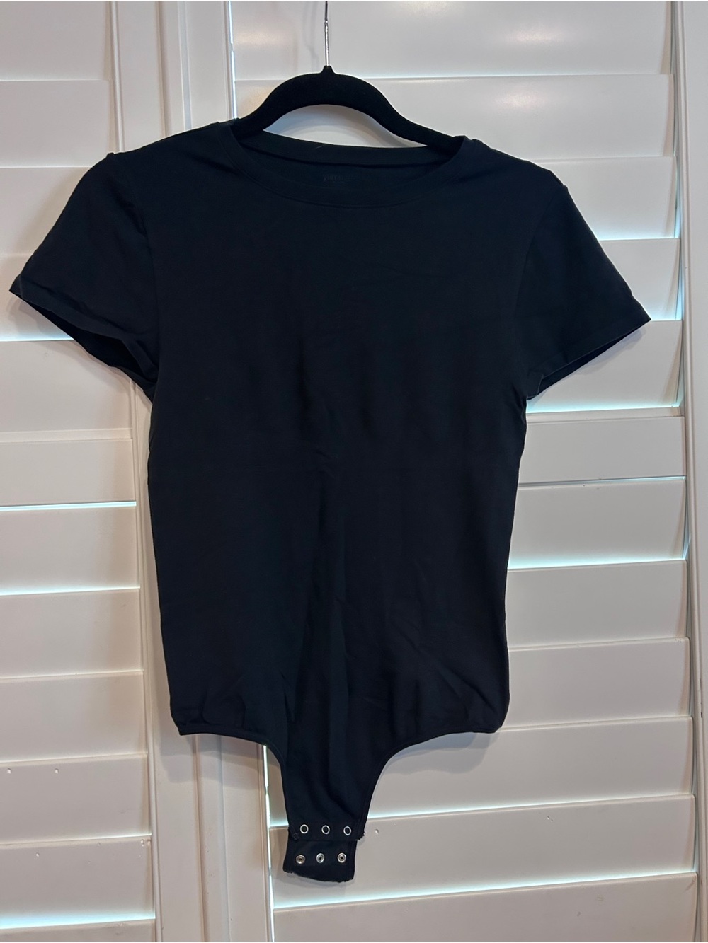 Yummie Bodysuit with Snap Closure Black Size Large